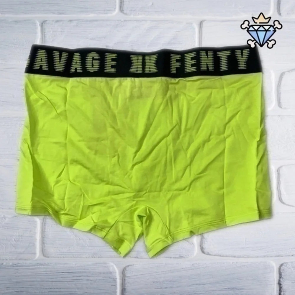 MENS SAVAGE X FENTY ACID LIME COTTON TRUNKS SIZE LARGE UNISEX UNDERWEAR